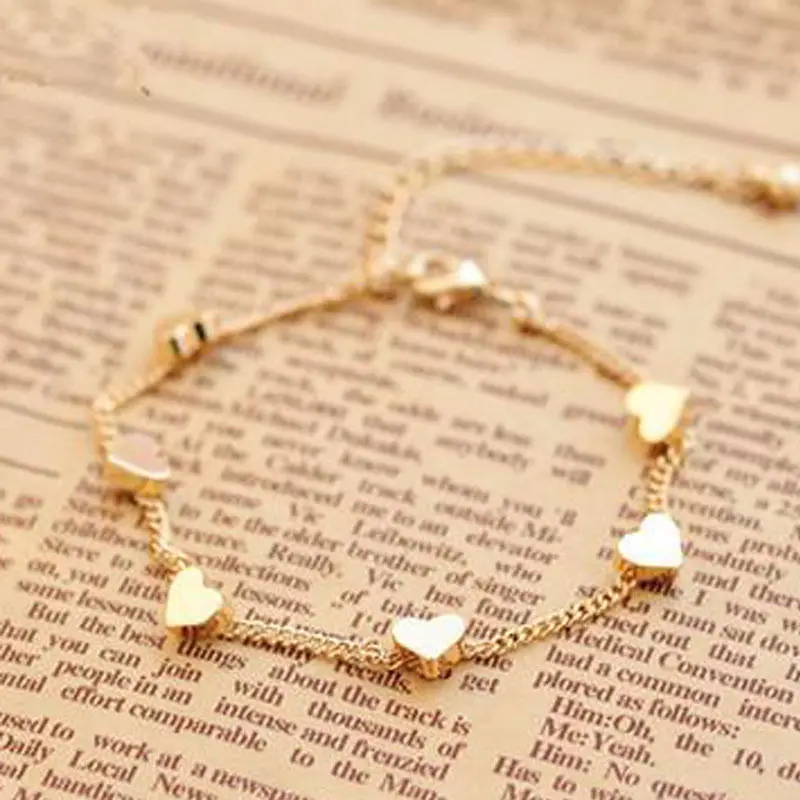 Women Heart Love Design Gold Foot Jewelry Chain Anklet Bracelet For Girls Summer Fashion Accessories | Украшения и аксессуары