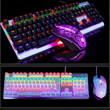 104 Keys Wired Gaming Mechanical Keyboard Mouse Combo Set 3200 DPI Gamer Home Office For PC Computer Laptop Keyboard Mice Set
104 Keys Wired Gaming Mechanical Keyboard Mouse Combo Set 3200 DPI Gamer Home Office For PC Computer Laptop Keyboard Mice Set