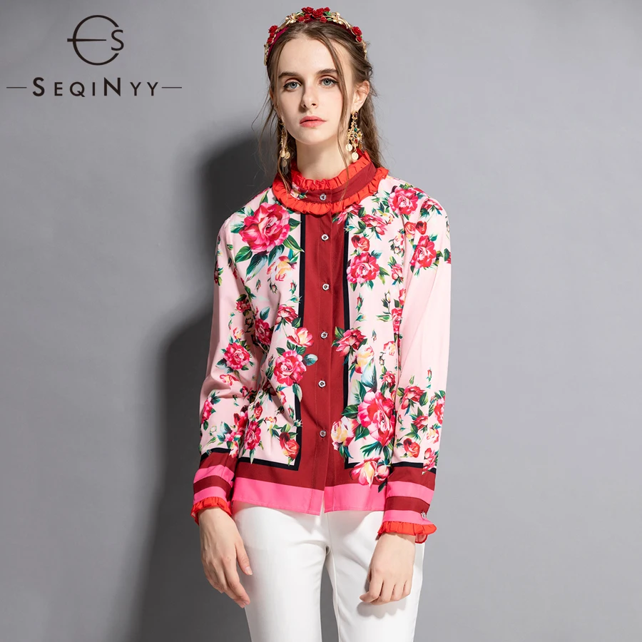 SEQINYY Printed Blouse Flowers 2018 Early Autmn High Quality Fashion Europe New Women Draped Red Long Sleeve Pink Loose Shirt
SEQINYY Printed Blouse Flowers 2018 Early Autmn High Quality Fashion Europe New Women Draped Red Long Sleeve Pink Loose Shirt