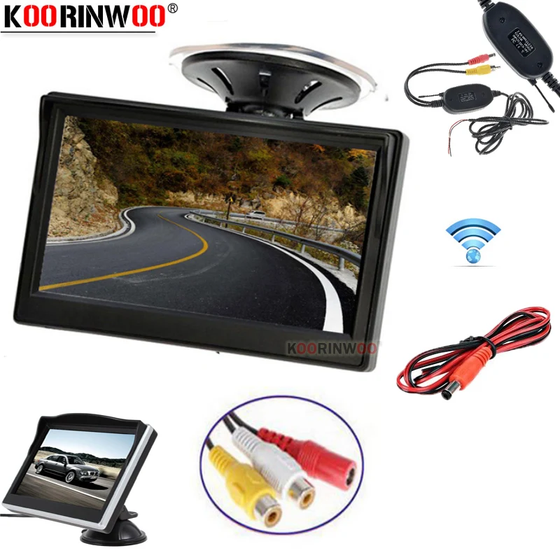 Koorinwoo HD 5" Digital Color TFT 800*480 LCD Car Mirror Monitor Screen 2 Video Input Wireless Window In Dash Parking Assistance
Koorinwoo HD 5" Digital Color TFT 800*480 LCD Car Mirror Monitor Screen 2 Video Input Wireless Window In Dash Parking Assistance
