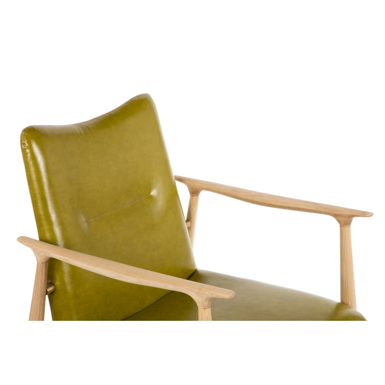Abelard Arm Chair - Green/Wood (1)