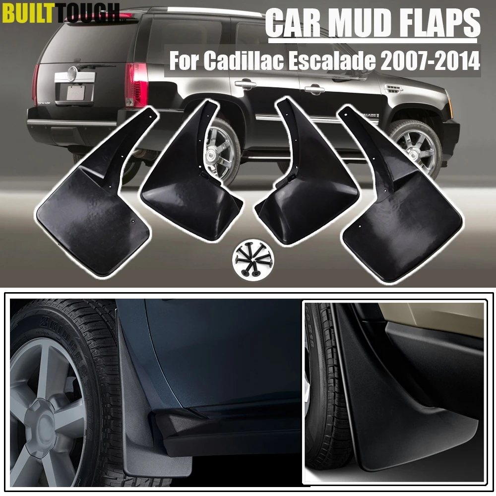 

Car Mud Flaps For Cadillac Escalade 2007 - 2014 GMT900 Mudflaps Splash Guards Mud flap Mudguards Fender 2008 2009 2010 2011 2012
