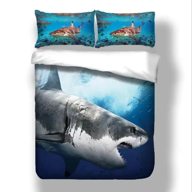 Duvet Cover 3D Deep-sea sharks horror Fashion Bedding Sets King Queen full Twin Size 3PCS black PillowCase housse de couette
Duvet Cover 3D Deep-sea sharks horror Fashion Bedding Sets King Queen full Twin Size 3PCS black PillowCase housse de couette