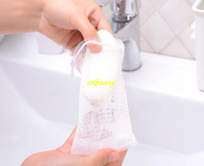 

5000pcs/lot 9*15cm White Soap Blister Mesh Soapnet Foaming Net Easy Make Bubble Mesh Bag Bathroom Accessories