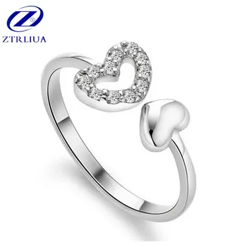 Factory Direct 925 Sterling Silver Jewelry Small Fresh Double Heart-shaped Love Micro-inlaid Crystal Opening Rings SR132
Factory Direct 925 Sterling Silver Jewelry Small Fresh Double Heart-shaped Love Micro-inlaid Crystal Opening Rings SR132