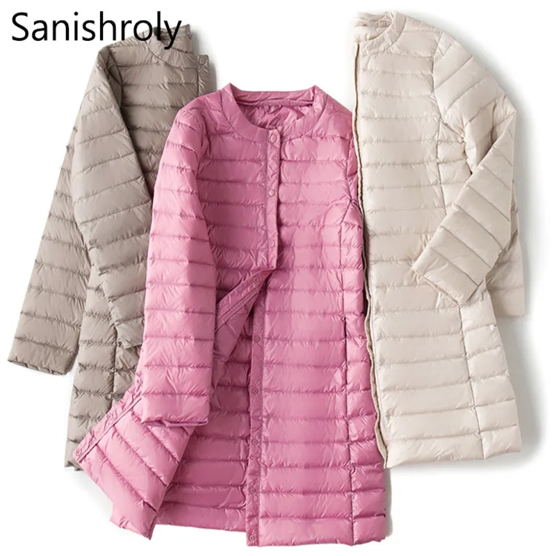 Sanishroly L-4XL Autumn Winter Women Long Coat Ultra Light Down Coat Parka Female White Duck Down Jacket Outerwear Plus Size 264
Sanishroly L-4XL Autumn Winter Women Long Coat Ultra Light Down Coat Parka Female White Duck Down Jacket Outerwear Plus Size 264