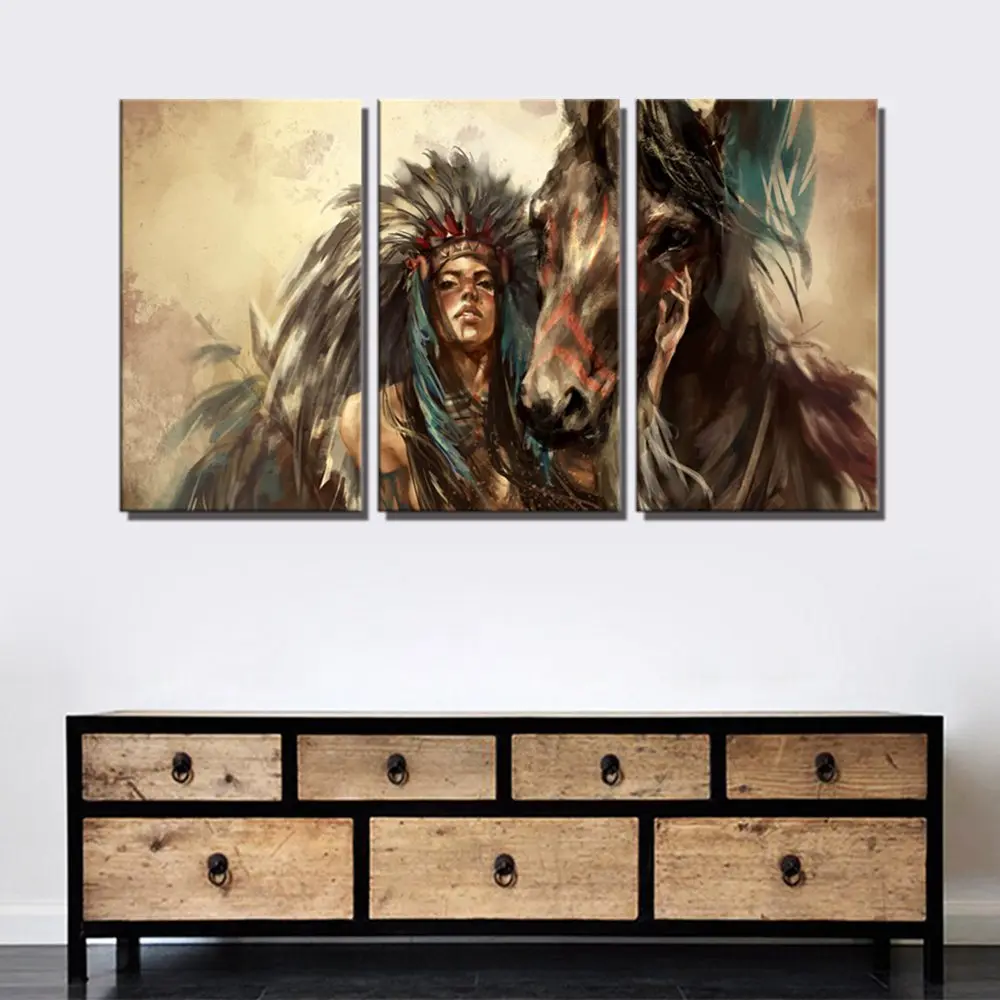 Feather Girl and Horse Animal Wall Art Canvas Printed Picture for Room Family Bar Gym Decor Poster Artwork Drop Shipping
Feather Girl and Horse Animal Wall Art Canvas Printed Picture for Room Family Bar Gym Decor Poster Artwork Drop Shipping