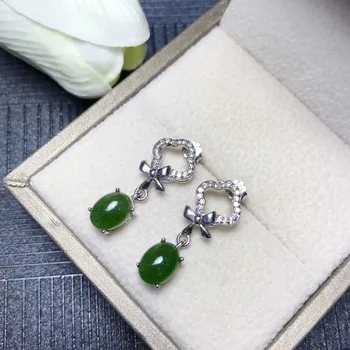 Fashion Lovely bow round natural green jasper drop earrings Natural gemstone earrings S925 silver female girl gift fine jewelry
Fashion Lovely bow round natural green jasper drop earrings Natural gemstone earrings S925 silver female girl gift fine jewelry