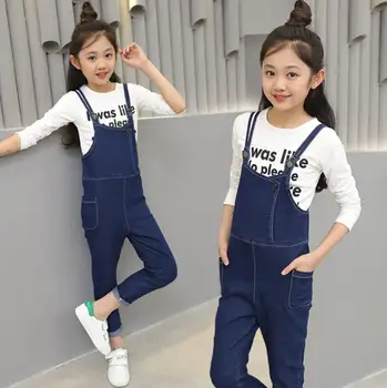 Two-piece Teenagers girl's clothing set Autumn children set girl denim suit cotton long sleeve T shirt denim bib pants outfits
Two-piece Teenagers girl's clothing set Autumn children set girl denim suit cotton long sleeve T shirt denim bib pants outfits