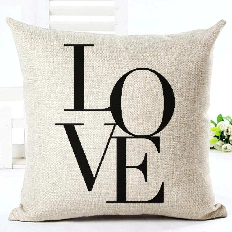 Fashion Style Cotton Linen Cushion Love Print Fundas Sofa Throw Pillow Home Decorative High Quality Square Cojines
Fashion Style Cotton Linen Cushion Love Print Fundas Sofa Throw Pillow Home Decorative High Quality Square Cojines