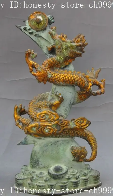old chinese fengshui bronze gilt wealth money coin ingot dragon play bead statue
old chinese fengshui bronze gilt wealth money coin ingot dragon play bead statue
