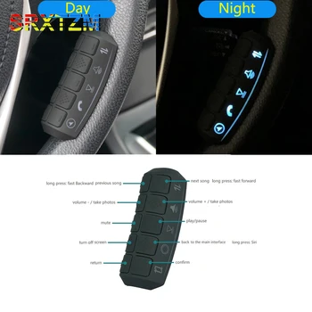 SRXTZM New Black Universal Blue LED Backlight Wireless Remote Control Car Steering Wheel 10 Button Remote Control Car 1Set
SRXTZM New Black Universal Blue LED Backlight Wireless Remote Control Car Steering Wheel 10 Button Remote Control Car 1Set
