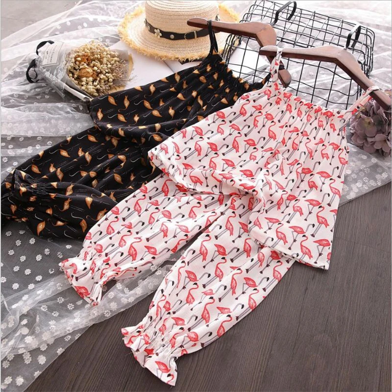 Baby Girl Summer Clothes Sets Fashion Flamingo Chiffon Sling+7 Points Shorts Set 2019 New Baby Children Beach Holiday Two-piece
Baby Girl Summer Clothes Sets Fashion Flamingo Chiffon Sling+7 Points Shorts Set 2019 New Baby Children Beach Holiday Two-piece