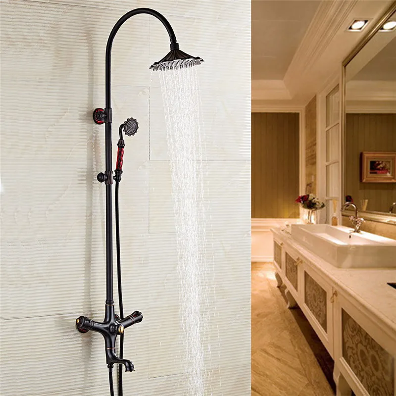 Bathroom Shower Faucet Set Black Bathtub Faucets Shower Mixer Tap Bath Shower Taps Rainfall Shower Head Wall Mixer Torneira Tap
Bathroom Shower Faucet Set Black Bathtub Faucets Shower Mixer Tap Bath Shower Taps Rainfall Shower Head Wall Mixer Torneira Tap