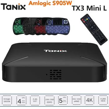 

Tanix TX3 Mini L TV Box Amlogic S905W Android 7.1 1GB RAM 8GB ROM 2GB RAM 16GB ROM 2.4G WiFi 100Mbps Support 4K smart TV BOX