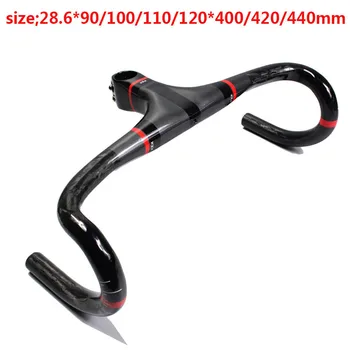 Ultra Light Full Carbon Bicycle Handlebar With Stem Integrated 400mm/420mm/440mm Length For Racing Road Bike
Ultra Light Full Carbon Bicycle Handlebar With Stem Integrated 400mm/420mm/440mm Length For Racing Road Bike