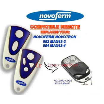 10pcs NOVOFERM NOVOTRON 502 MAX43-2, 504 MAX43-4 replacement remote 433,92mhz Rolling code Free shipping
10pcs NOVOFERM NOVOTRON 502 MAX43-2, 504 MAX43-4 replacement remote 433,92mhz Rolling code Free shipping
