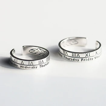 S925 Sterling Silver Open Roman ring for Women Adjustable Party Fine Jewelry 2019 New Week Rings
S925 Sterling Silver Open Roman ring for Women Adjustable Party Fine Jewelry 2019 New Week Rings