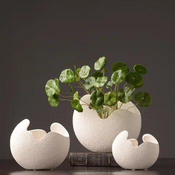 Modern Creative Ceramics Art Flower Vase Decorative Porcelain Egg Plant Pot Home Ornament Gift Craftworks Accessories Furnishing
Modern Creative Ceramics Art Flower Vase Decorative Porcelain Egg Plant Pot Home Ornament Gift Craftworks Accessories Furnishing