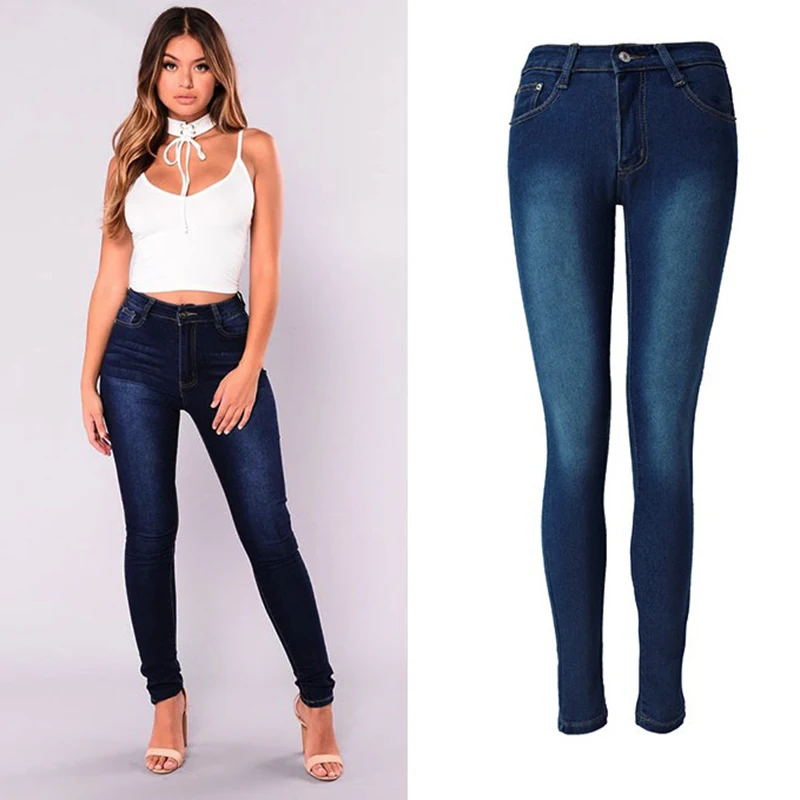 2019 Long sexy Jeans Women office lady Basic Classic High Waist Skinny Pencil Blue Denim Pants Zipper Elastic Stretch Jeans
2019 Long sexy Jeans Women office lady Basic Classic High Waist Skinny Pencil Blue Denim Pants Zipper Elastic Stretch Jeans