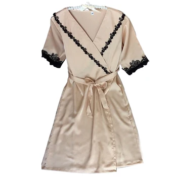 New Arrival Solid Lace Satin Robe & Nightgown Set Brand Women's Bathrobe Sexy Ladies' Summer Home Dress Kimono Twinset Sleepwear
New Arrival Solid Lace Satin Robe & Nightgown Set Brand Women's Bathrobe Sexy Ladies' Summer Home Dress Kimono Twinset Sleepwear