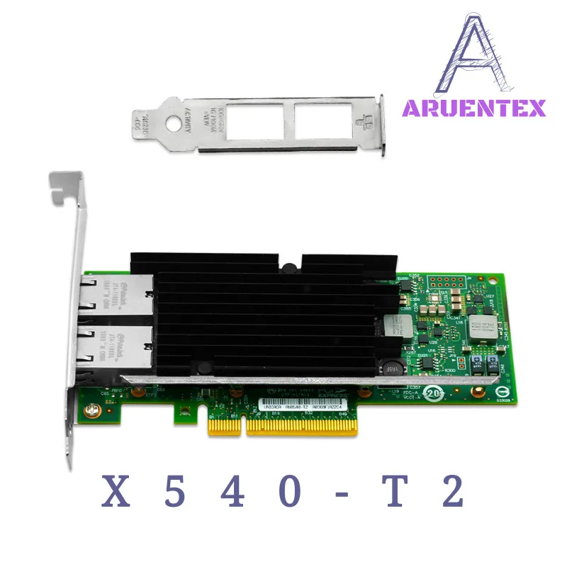 ARUENTEX X540-T2 сети Gigabit Ethernet Server Adapter Dual-port RJ45 PCI-E X8 Intel X540 чип | Компьютеры и офис