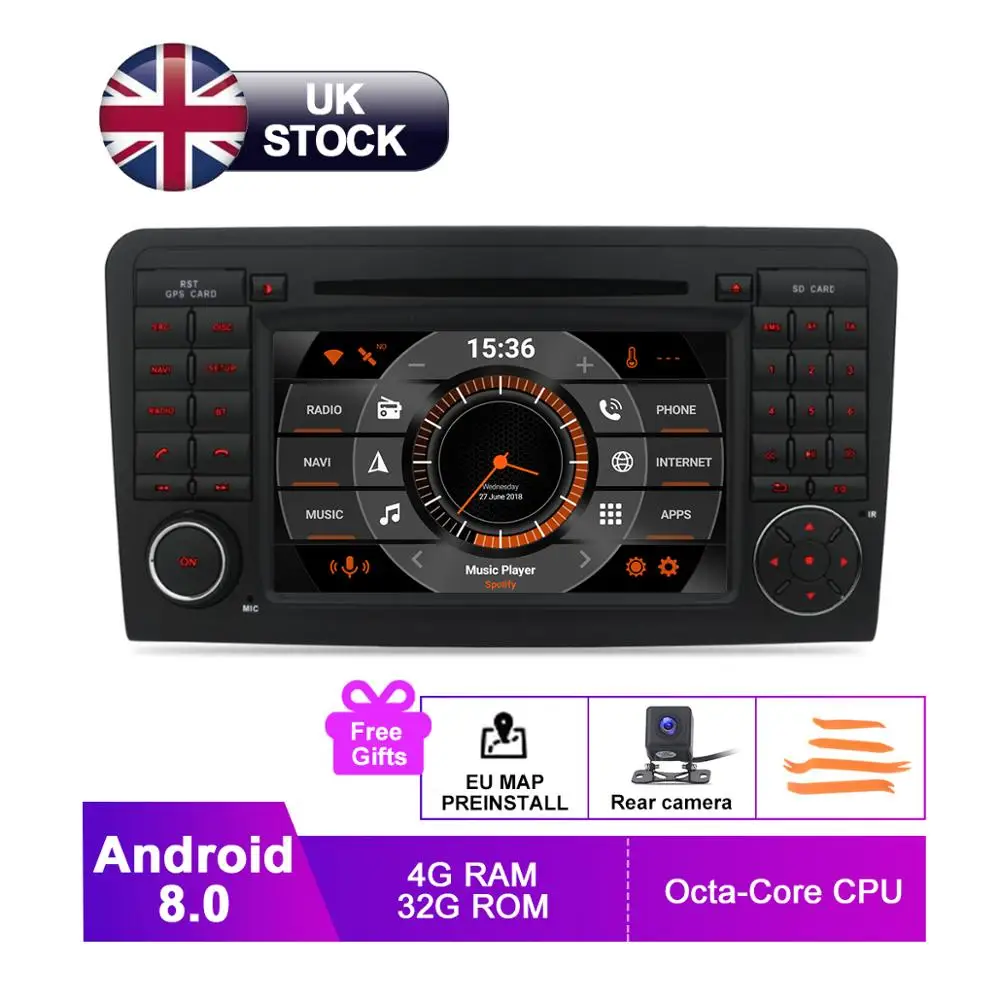 Автомагнитола для Benz GL ML Class W164 X164 ML350 GL450 стерео система под управлением Android 8 0 с 7