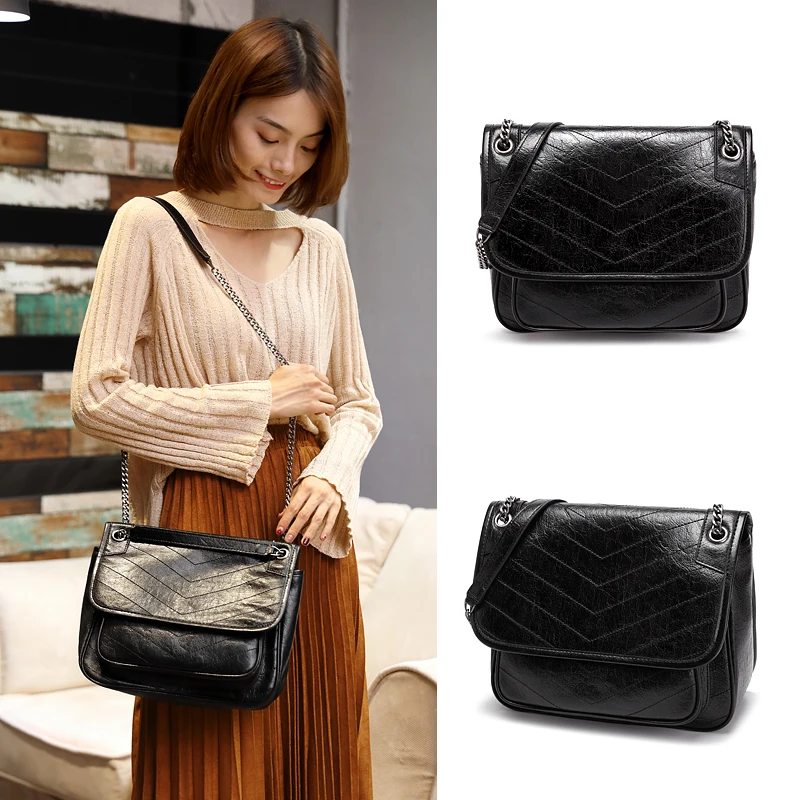 Europe and America designer Brand Women Bag oil wax Genuine Cow Leather Shoulder Bag Chain Messenger Bag Female Crossbody Bag
Europe and America designer Brand Women Bag oil wax Genuine Cow Leather Shoulder Bag Chain Messenger Bag Female Crossbody Bag