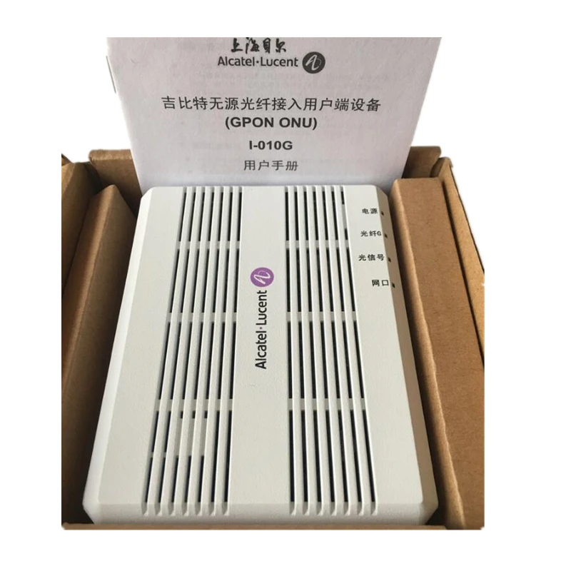 FTTH Alcatel Lucent Bell-010-G GPON ONU ONT SFU Router Single Mode FTTH FTTO with 1GE Port for Alcatel Lucent Bell Nokia
FTTH Alcatel Lucent Bell-010-G GPON ONU ONT SFU Router Single Mode FTTH FTTO with 1GE Port for Alcatel Lucent Bell Nokia