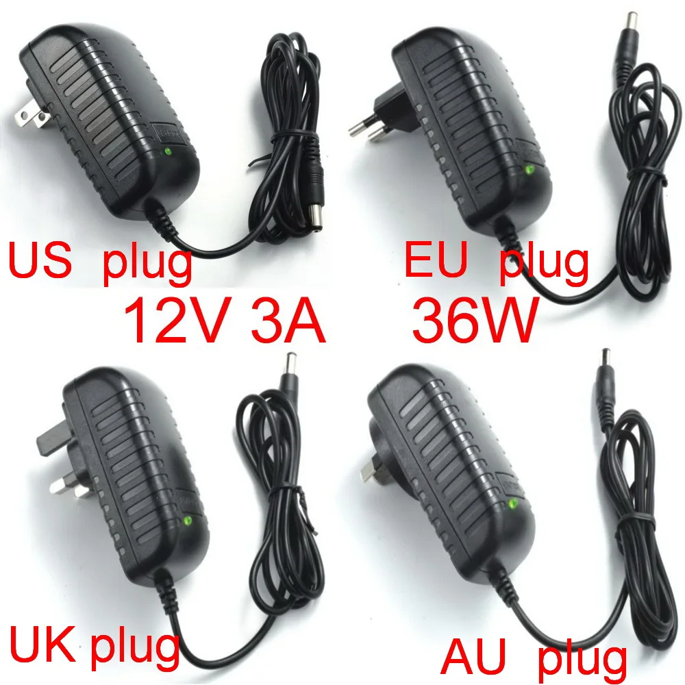 High quality IC solutions 1PCS DC 12V 3A Switch power supply, 36W LED power adapter, EU /US /AU/ UK plug 5.5mm x 2.1mm-2.5mm
High quality IC solutions 1PCS DC 12V 3A Switch power supply, 36W LED power adapter, EU /US /AU/ UK plug 5.5mm x 2.1mm-2.5mm
