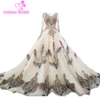 AOLANES 2018 Champagne Satin Bridal Gowns Cathedral Train Lace Up Ball Gown Vintage Wedding Dresses Vestido De Noiva Real Photos
AOLANES 2018 Champagne Satin Bridal Gowns Cathedral Train Lace Up Ball Gown Vintage Wedding Dresses Vestido De Noiva Real Photos