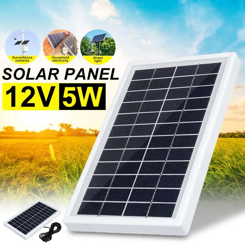 Polysilicon Solar Panel 5W 12V Solar Cell Module DC+3 Meter DC Cabel for Car Street light Outdoor Charger Solar Generator Travel
Polysilicon Solar Panel 5W 12V Solar Cell Module DC+3 Meter DC Cabel for Car Street light Outdoor Charger Solar Generator Travel