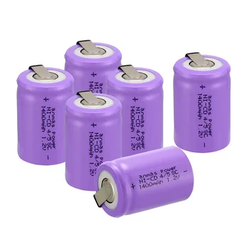Anmas power! 6 pcs a set high quality Ni-Cd 36g 4/5 SubC Sub C 1.2V 1400mAh Rechargeable Battery with Tab - Purple
Anmas power! 6 pcs a set high quality Ni-Cd 36g 4/5 SubC Sub C 1.2V 1400mAh Rechargeable Battery with Tab - Purple