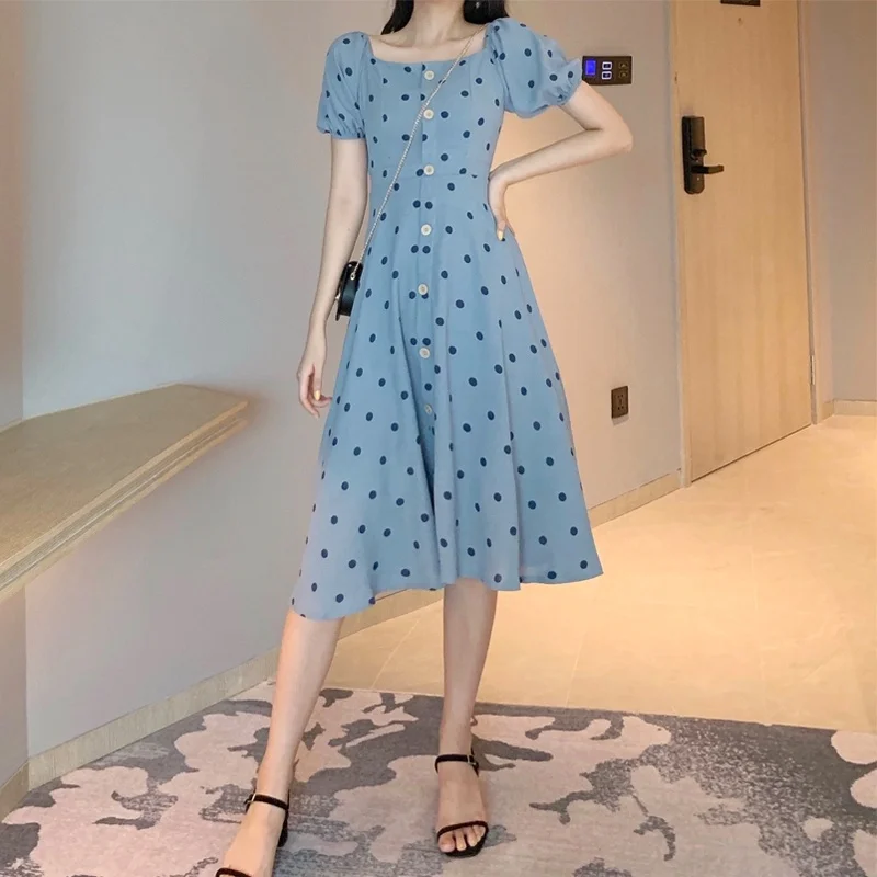 Elegant Women's Long Dress Puff Sleeve Polka Dot Print Summer Maxi Dress Plus Size Women Clothing
Elegant Women's Long Dress Puff Sleeve Polka Dot Print Summer Maxi Dress Plus Size Women Clothing