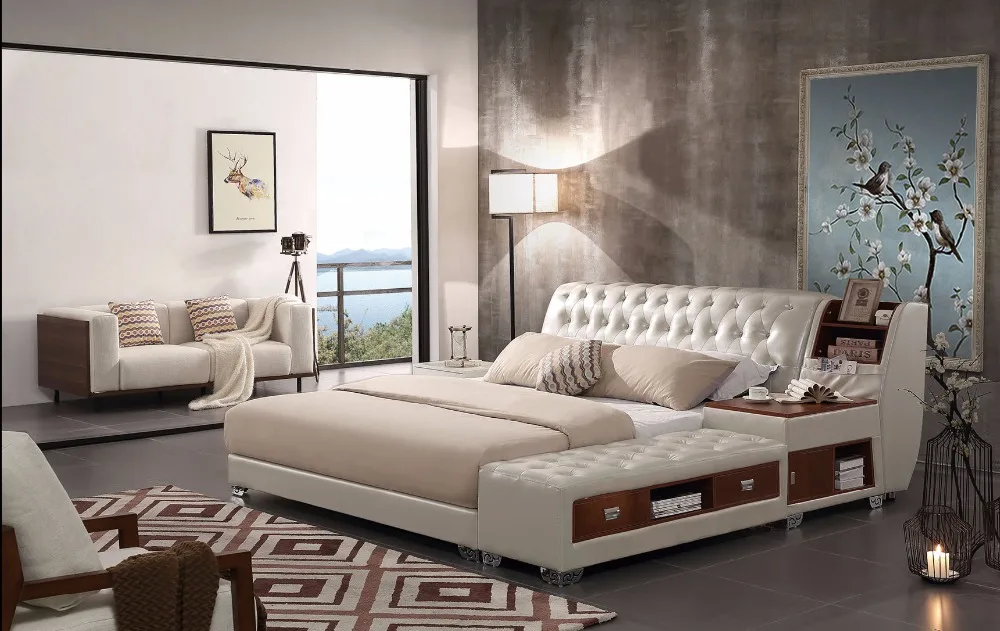 real Genuine leather bed frame Modern Soft Beds with storage Home Bedroom Furniture cama muebles de dormitorio / camas quarto
real Genuine leather bed frame Modern Soft Beds with storage Home Bedroom Furniture cama muebles de dormitorio / camas quarto