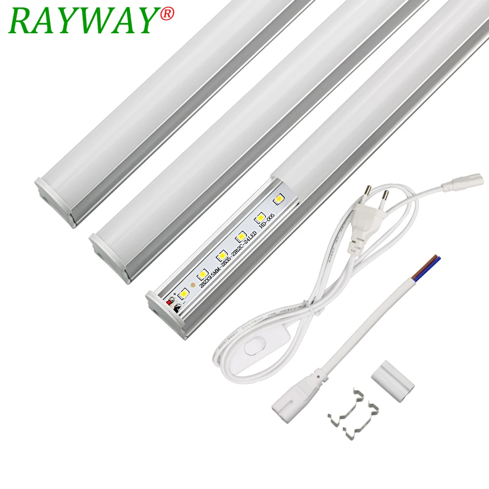 

RAYWAY LED Tube T5 Warm Lights Bulb AC85-265V 30cm 5W LED Fluorescent Lamp LED Cold Wall Lamps Bulbs Light PVC Plastic 5pcs/lot