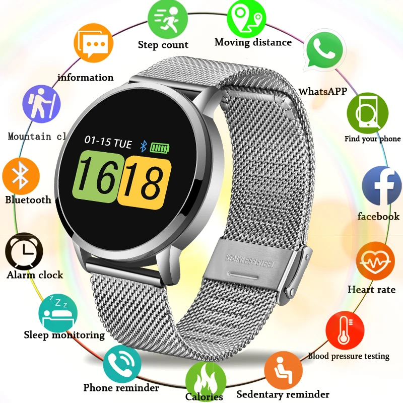 LIGE Smart Sports Bracelet Waterproof Fitness Watch Blood Pressure Heart Rate Monitor Pedometer Smart Watch Men for Android iOS
LIGE Smart Sports Bracelet Waterproof Fitness Watch Blood Pressure Heart Rate Monitor Pedometer Smart Watch Men for Android iOS