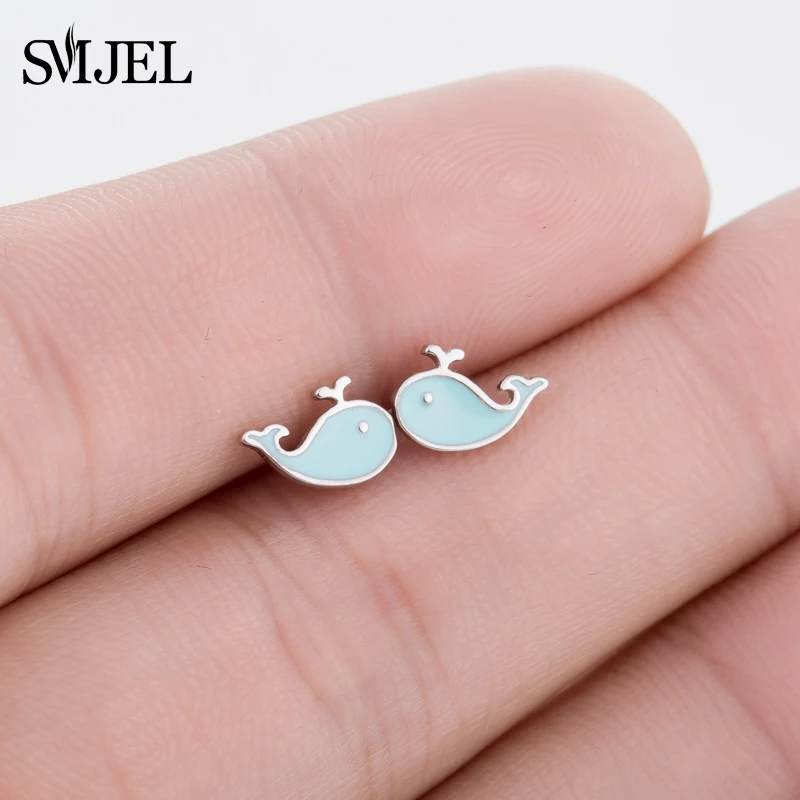 SMJEL Cute Cartoon Small Whale Earrings for Girl Animal Fish Stud Earring Best Friend Gifts Band Jewelry Gift Brincos Syed197
SMJEL Cute Cartoon Small Whale Earrings for Girl Animal Fish Stud Earring Best Friend Gifts Band Jewelry Gift Brincos Syed197