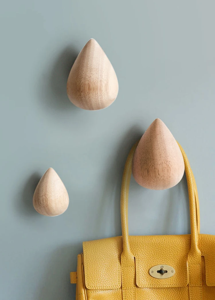 Nordic Style Solid Wooden Hooks Home/Shop/Restaurant Wall Decorations Water Droplets Wall Hanging Coat Hat Hanger
Nordic Style Solid Wooden Hooks Home/Shop/Restaurant Wall Decorations Water Droplets Wall Hanging Coat Hat Hanger