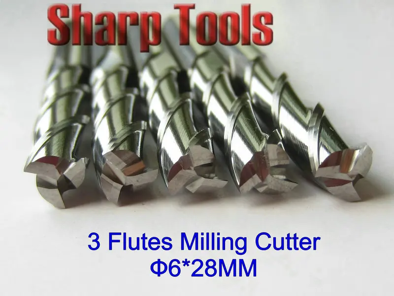 5pc 6*28MM-3 Flute Solid Tungsten Carbide End Mill Cutter Bit, Spiral Milling Cutter Router Bits for Wood Tools Machine Slotting
5pc 6*28MM-3 Flute Solid Tungsten Carbide End Mill Cutter Bit, Spiral Milling Cutter Router Bits for Wood Tools Machine Slotting
