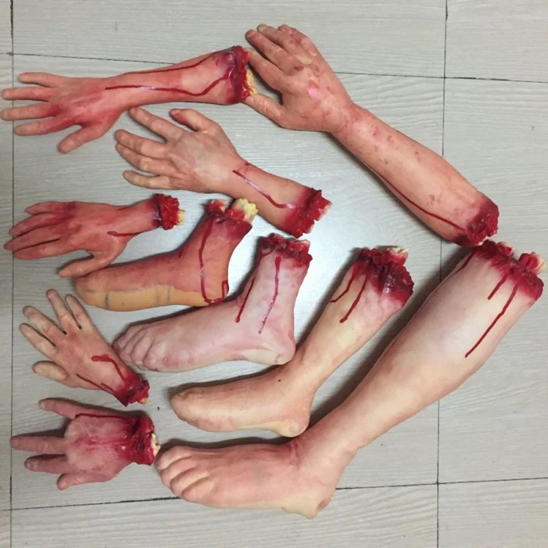 Halloween Horror Props Bloody Hand Haunted House Party Decoration Scary Fake Hand Finger Leg Foot Brain Heart Halloween Supplies
Halloween Horror Props Bloody Hand Haunted House Party Decoration Scary Fake Hand Finger Leg Foot Brain Heart Halloween Supplies