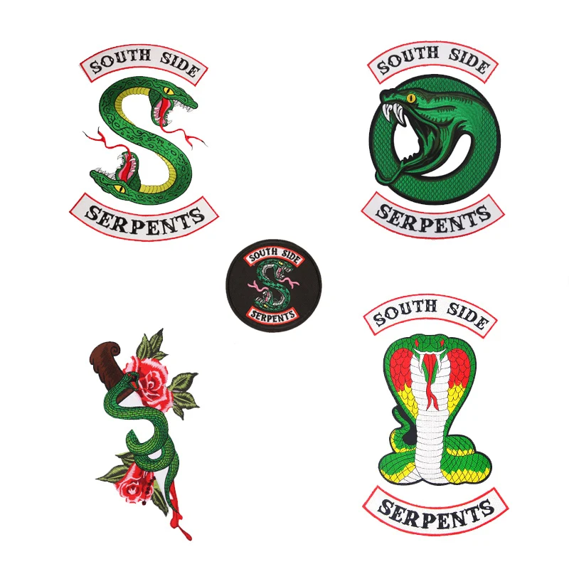 1 PCS 90s fashion Riverdale Green snake Southside Serpents DIY embroideried patches iron on clothes backpack hat badges
1 PCS 90s fashion Riverdale Green snake Southside Serpents DIY embroideried patches iron on clothes backpack hat badges