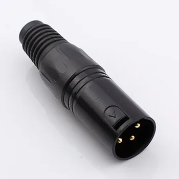 20pcs XLR Audio Cable Connector Male Microphone Plug Three-Core Black Copper Core Gold-plated
20pcs XLR Audio Cable Connector Male Microphone Plug Three-Core Black Copper Core Gold-plated