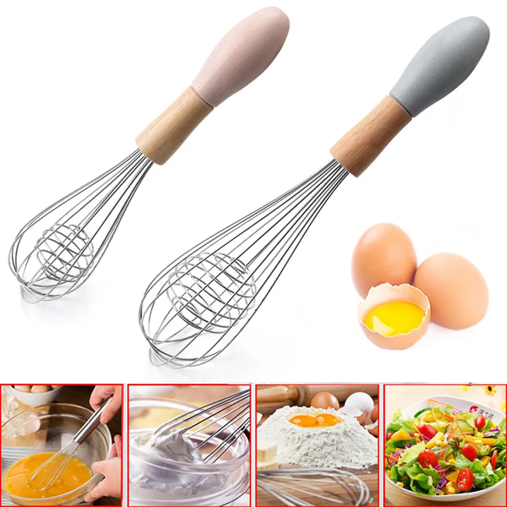 Kitchen Practical Handle Whisk Stainless Steel Mixer Balloon Egg Beater Milk Cream Butter Whisk Mixer Kitchen Tool
Kitchen Practical Handle Whisk Stainless Steel Mixer Balloon Egg Beater Milk Cream Butter Whisk Mixer Kitchen Tool