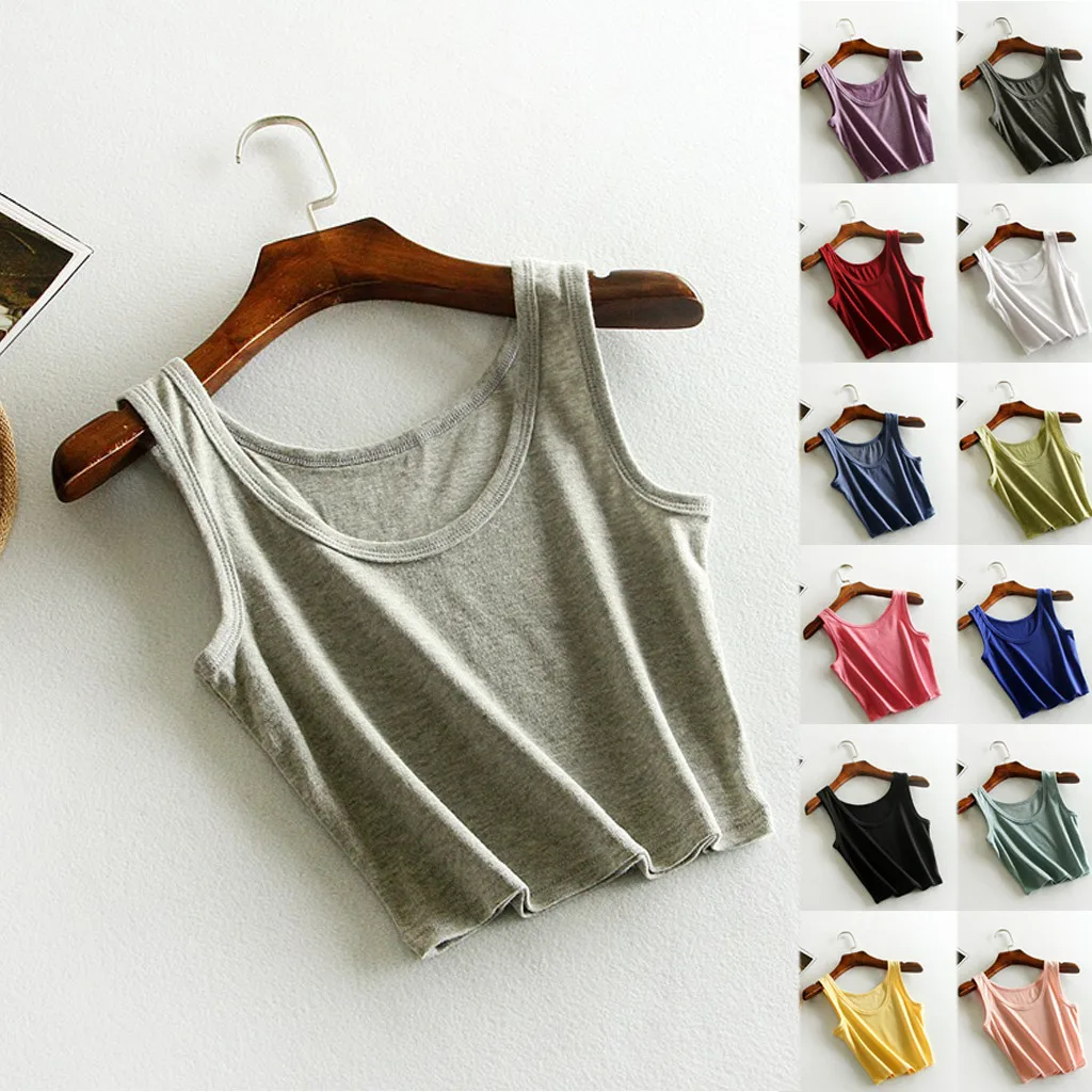 JAYCOSIN Solid sleeveless Tank crop tops women's camisole summer hot sale solid Basic tees Casual ladies tank tops T Shirt Z0717
JAYCOSIN Solid sleeveless Tank crop tops women's camisole summer hot sale solid Basic tees Casual ladies tank tops T Shirt Z0717