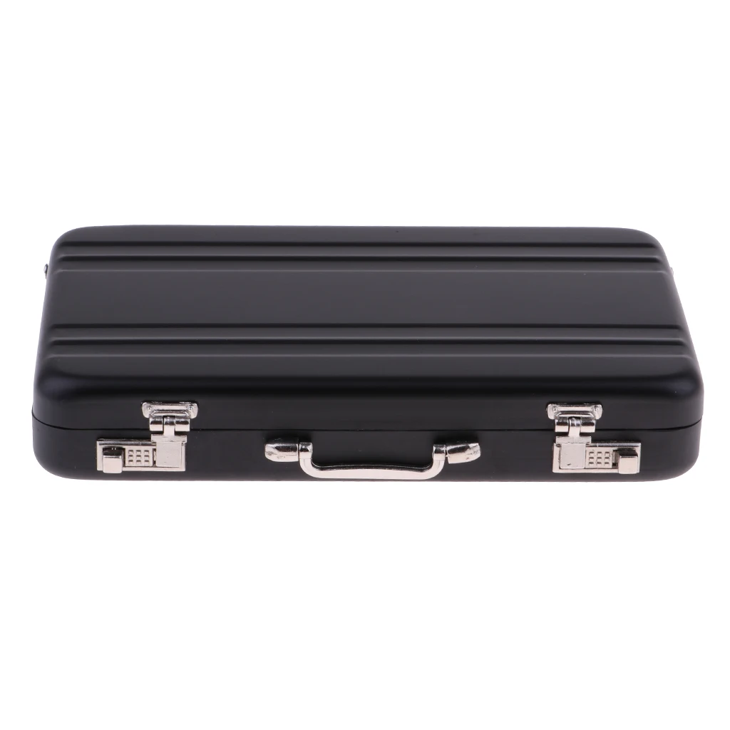 1/12 Dollhouse Miniature Travel Metal Code Suitcase Briefcase Travel Luggage Doll Accessory Home Decoration Black 1/12 Dollhouse Miniature Travel Metal Code Suitcase Briefcase Travel Luggage Doll Accessory Home Decoration Black