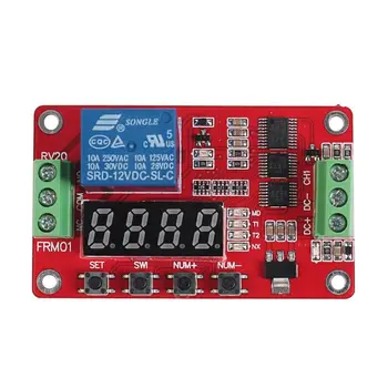 12V DC Multifunction Self-lock Relay PLC Cycle Timer Module Delay Time Switch Red
12V DC Multifunction Self-lock Relay PLC Cycle Timer Module Delay Time Switch Red
