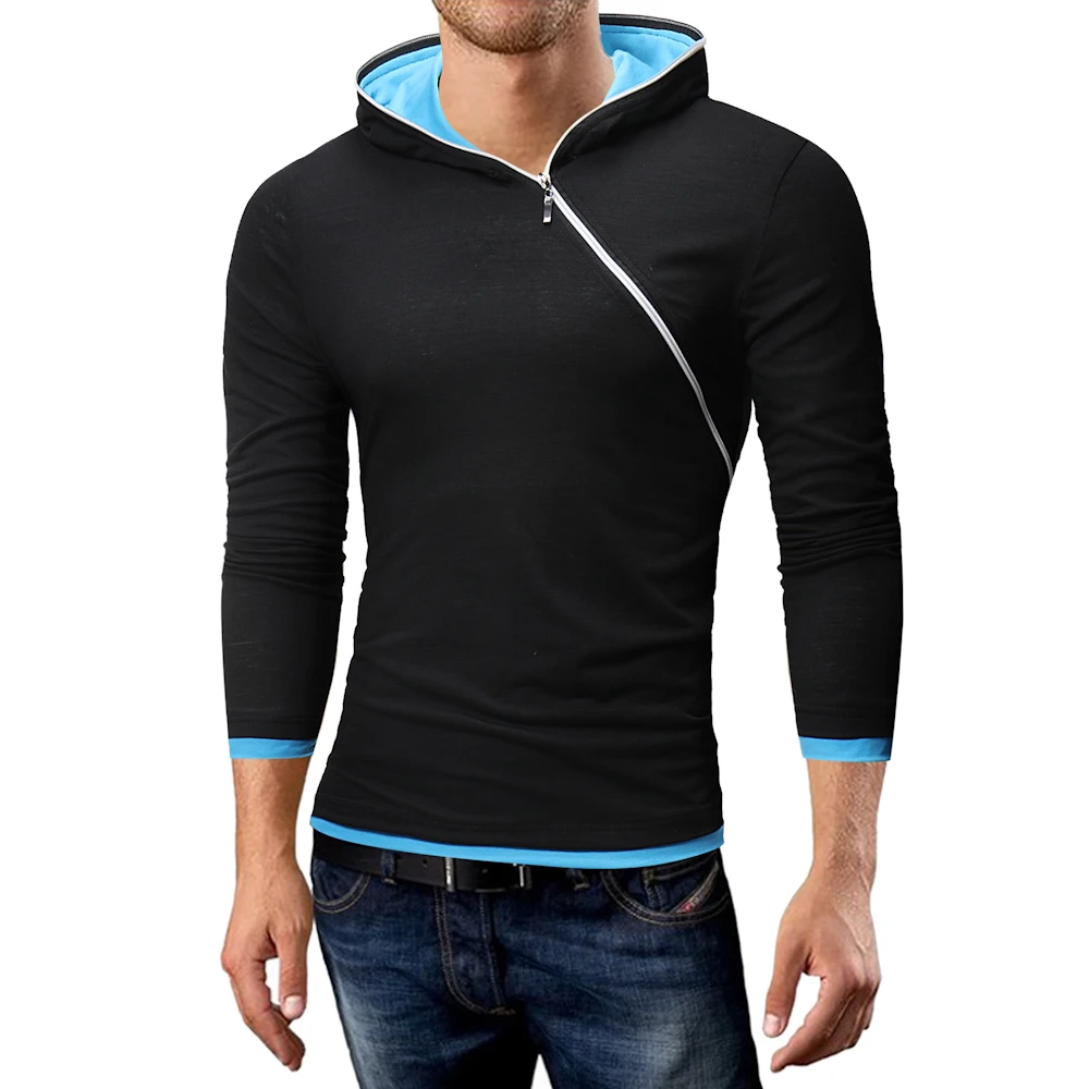T shirt men Brand 2018 Fashion Men'S Hooded Collar Oblique zipper Design men's t-shirts men shirt Long sleeve Slim Tshirt Homme
T shirt men Brand 2018 Fashion Men'S Hooded Collar Oblique zipper Design men's t-shirts men shirt Long sleeve Slim Tshirt Homme