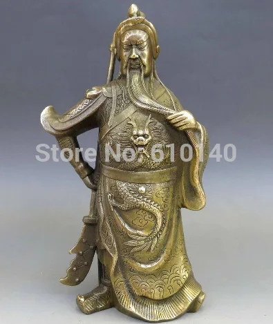 8" China brass copper town house dragon Guan Yu Loyalty buddha Sculpture Statue
8" China brass copper town house dragon Guan Yu Loyalty buddha Sculpture Statue