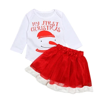 Christmas Birthday Outfits For Baby Girls Set Clothes Baby Long Sleeve Snowman Bodysuit+Tutu Skirts 2Pcs Suit Wedding Tracksuit
Christmas Birthday Outfits For Baby Girls Set Clothes Baby Long Sleeve Snowman Bodysuit+Tutu Skirts 2Pcs Suit Wedding Tracksuit